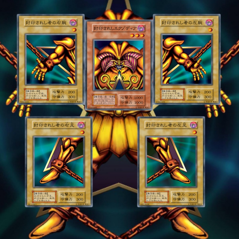 5Pcs/Set Yu Gi Oh Self Made Color Flash Cards Exodia the Forbidden One