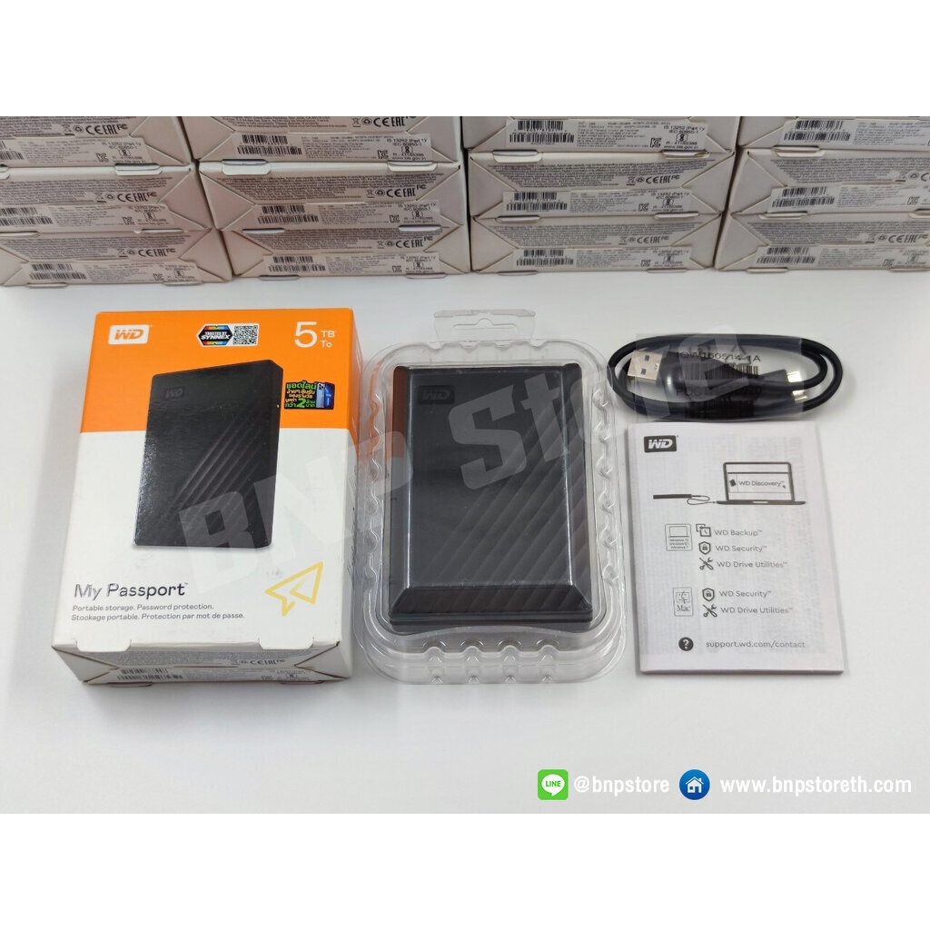 harddisk-external-wd-5tb-my-passport-usb-3-2-ฮาร์ดดิสก์พกพา-มือหนึ่ง-มือสอง-ของแท้-มีประกันศูนย์ไทย