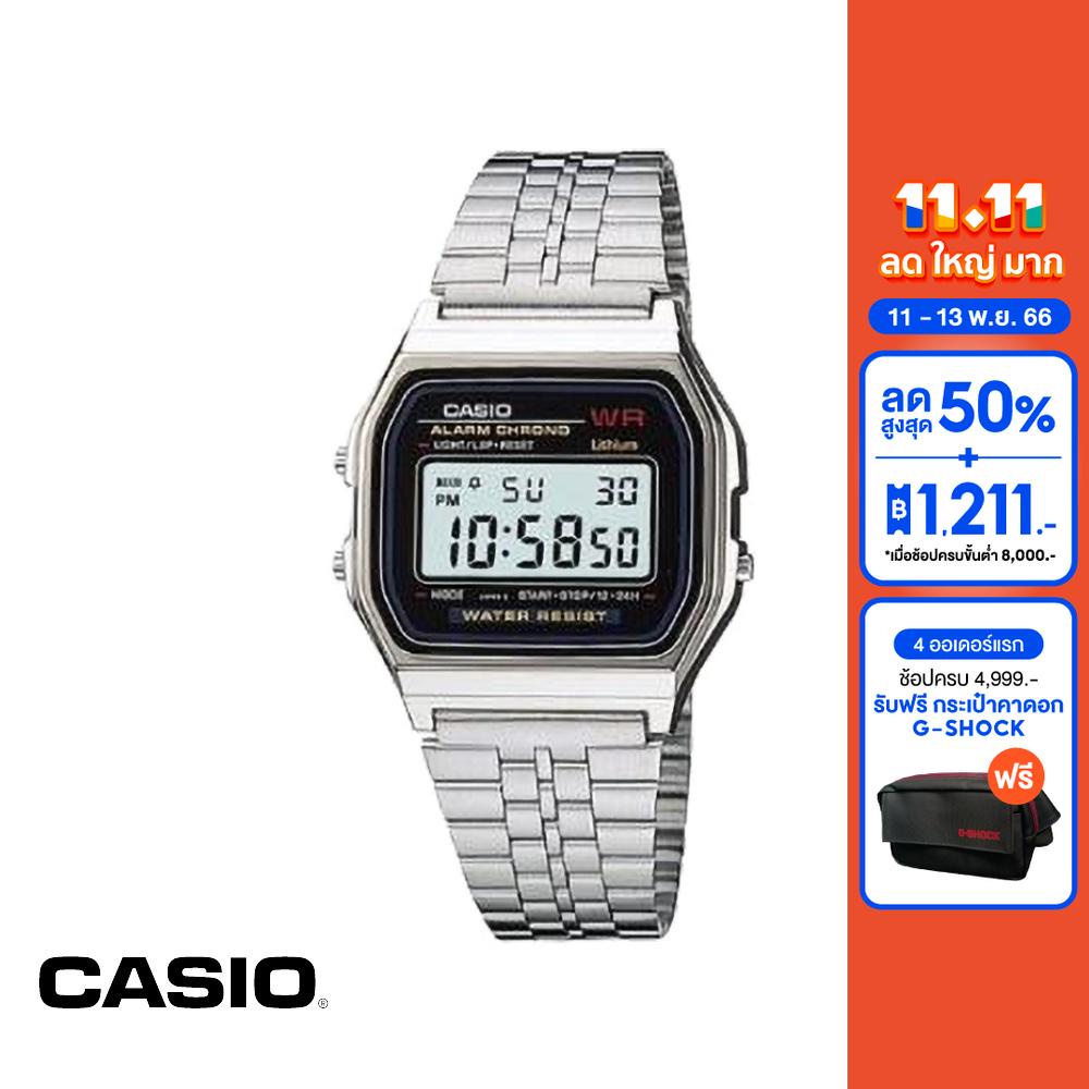 casio-นาฬิกาข้อมือ-casio-รุ่น-a-159wa-n1df-วัสดุสเตนเลสสตีล-สีดำ
