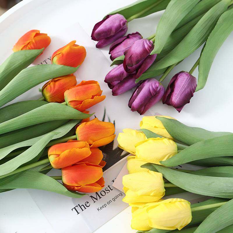 ดอกทิวลิปปลอม สีสวยสดใส สวยๆ ตกแต่งห้อง Tulip | Shopee Thailand