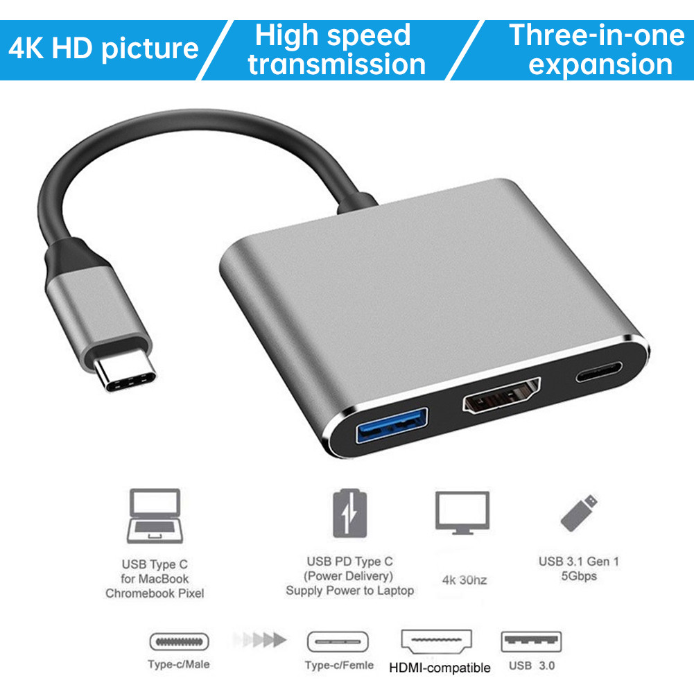USB 3.0 ชนิด c เพื่อ hdmi 3 ใน 1 ส่วนต่อขยาย dock 4k hd คอมพิวเตอร์ ...