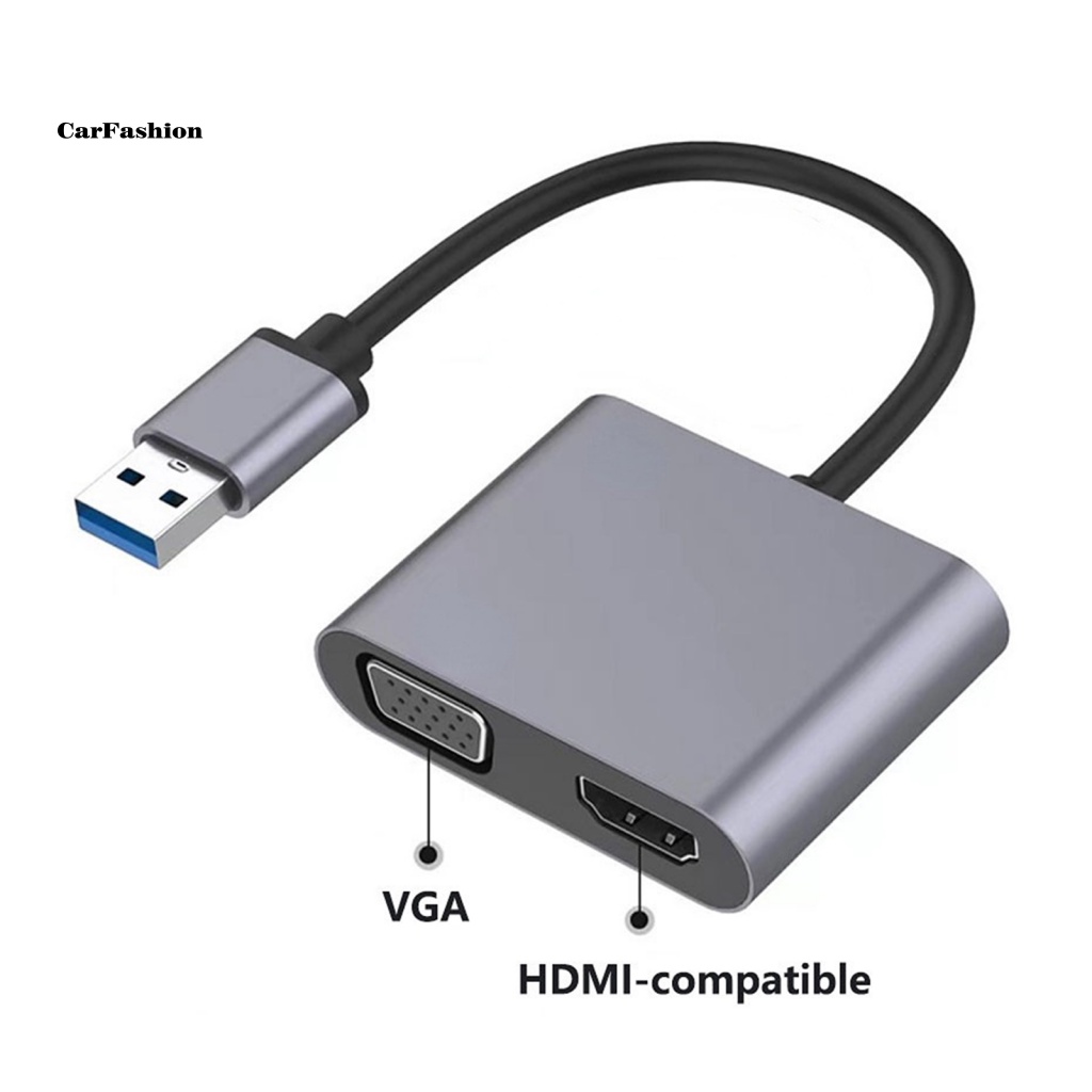 lt-carfashion-gt-อะแดปเตอร์แปลงสายเคเบิ้ลวิดีโอ-usb-30-เป็น-vga-hdmi-2-in-1-5gbps-1080p-แบบพกพา-อุปกรณ์เสริมคอมพิวเตอร์