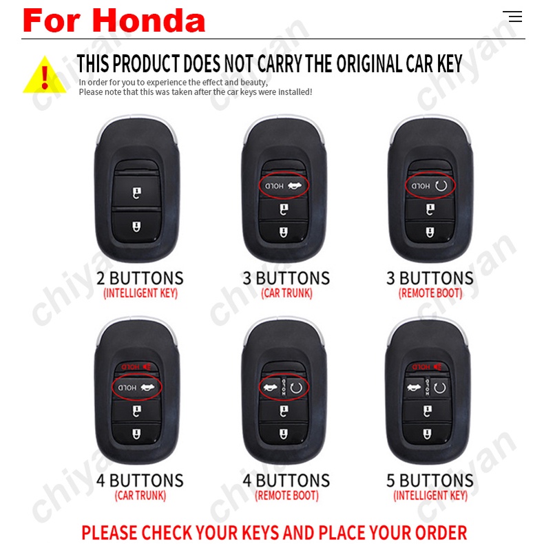 เคสกุญแจรีโมตรถยนต์-คาร์บอนไฟเบอร์-สําหรับ-honda-hrv-city-civic-crv-accord-vezel
