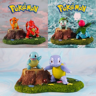 [TATA] โมเดลฟิกเกอร์ Pokemon Stump Jenny Turtle Little Fire Dragon Frog Seeds Yusanjia น่ารัก