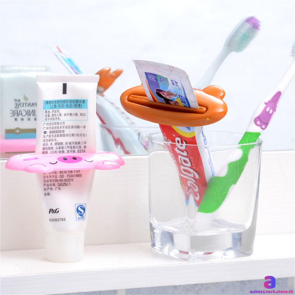 สัตว์รูปแบบยาสีฟันหลอด-squeezer-easy-squeeze-paste-dispenser-ผู้ถือม้วนห้องน้ำ-toothpas-aubesstechstore