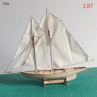 ฟิลลี่ 1:87 Ben Jamin W. โมเดลเรือใบ แบบไม้ สไตล์คลาสสิก DIY สําหรับตกแต่ง