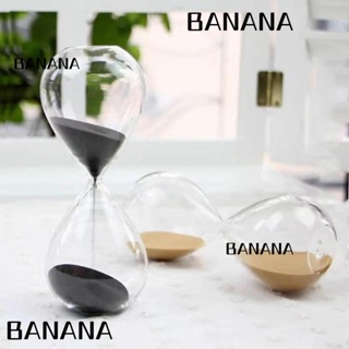 Banana1 นาฬิกาทรายจับเวลา 15/30 นาที กระจกใส กันน้ํา สีพื้น สร้างสรรค์ สําหรับตกแต่งบ้าน วันวาเลนไทน์