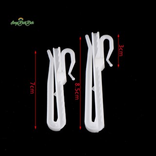 Erck&gt; ใหม่ ตะขอแขวนผ้าม่าน พลาสติก สีขาว 7 ซม. 8.5 ซม. อุปกรณ์เสริม สําหรับบ้าน ออฟฟิศ 10 ชิ้น