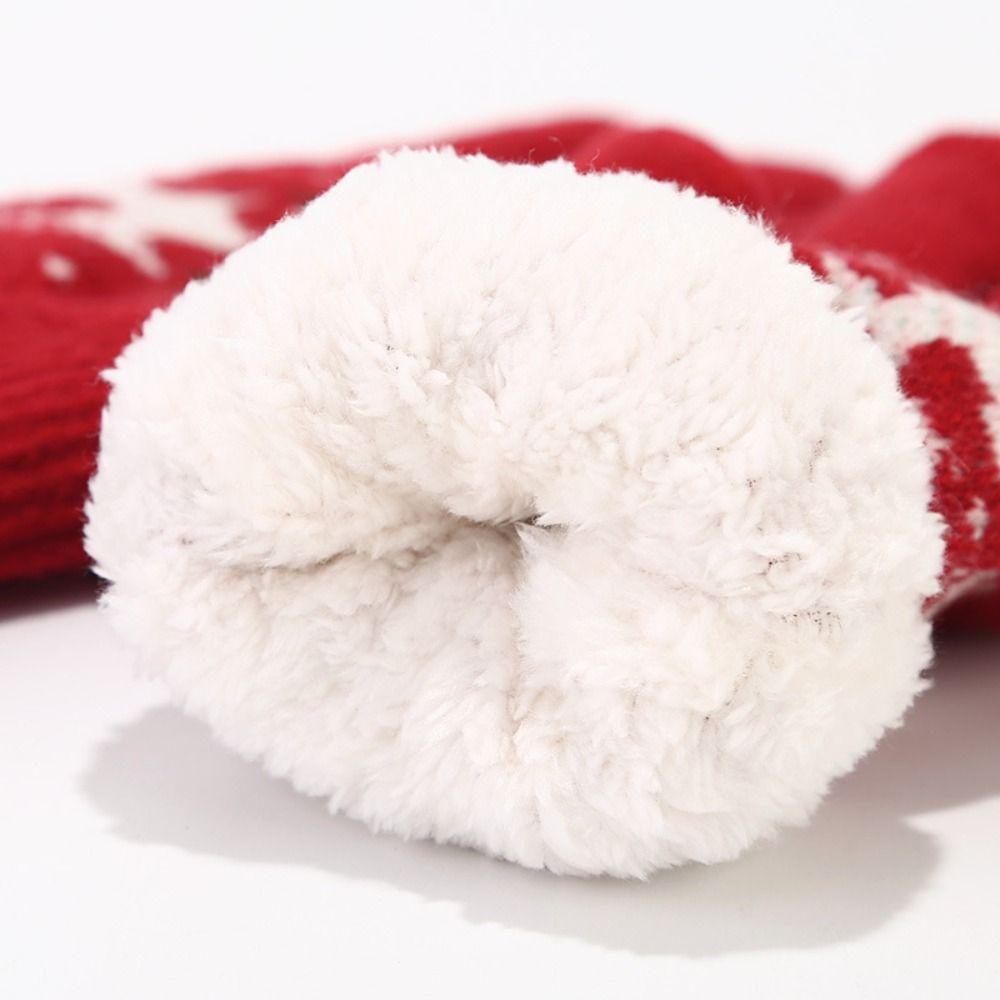 beauty-หมวกบีนนี่-ผ้าพันคอ-ผ้าถัก-ให้ความอบอุ่น-ลายคริสต์มาส-ของขวัญฤดูหนาว