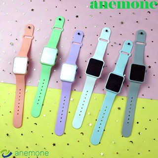 Anemone นาฬิกาข้อมือดิจิทัล LED สายซิลิโคน เรืองแสง สไตล์สปอร์ต สําหรับนักเรียน