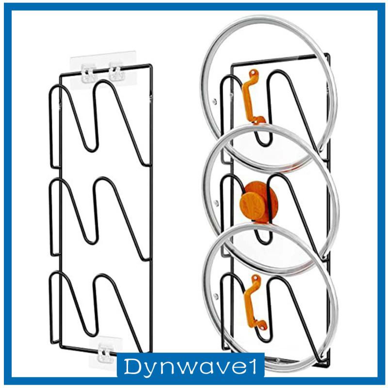 dynwave1-อุปกรณ์เมาท์ขาตั้ง-ติดผนัง-สําหรับวางฝาหม้อ-ตู้กับข้าว-2-ชิ้น