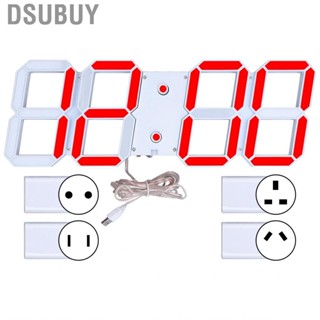 Dsubuy Hollow Wall Clock Multi Function 3D Digital Clocks Household