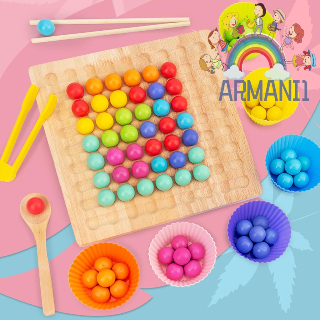 armani1-th-เกมกระดานลูกปัดไม้-ลายจุด-สีรุ้ง-ของเล่นสําหรับเด็ก