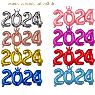 Cny ลูกโป่งฟิล์มอลูมิเนียม รูปตัวเลข 2024 และตัวเลข 2024 พร็อพสําหรับตกแต่งปาร์ตี้ วันเรียนจบ ปีใหม่ 1 ชุด