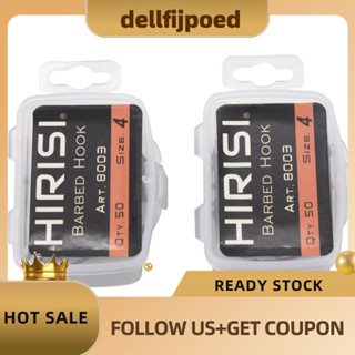 【dellfijpoed】Hirisi ตะขอตกปลา เหล็กคาร์บอนสูง 100 ชิ้น