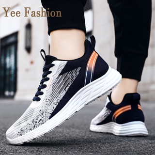 YEE Fashion รองเท้าผ้าใบผู้ชาย รองเท้าลำลองผู้ชาย  ท้าผ้าใบแฟชั่น สไตล์เกาหลี กีฬากลางแจ้ง ทำงาน ท้าลำลอง XYD2390VT0 37Z230912