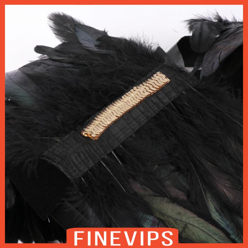 finevips-ผ้าคลุมไหล่-ผ้าพันคอ-ผ้าคลุมไหล่-ประดับขนนก-เหมาะกับเทศกาลฮาโลวีน