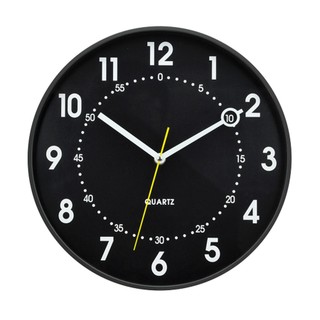 GlobalHouse COZY đồng hồ treo tường hình tròn model ADAMUS-BK, kích thước 30x30x4,5 cm, màu đen, hàng chính hãng chất lượng tốt