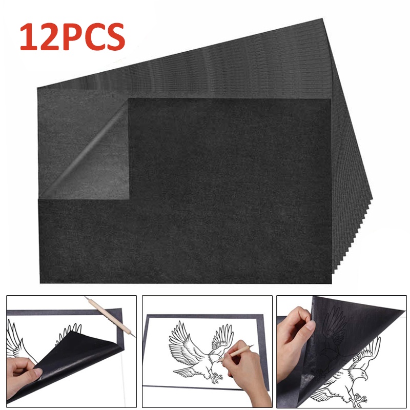 120Pcs Graphite Transfer Paper Sheets Tattoo Stencil Carbon Tracing
