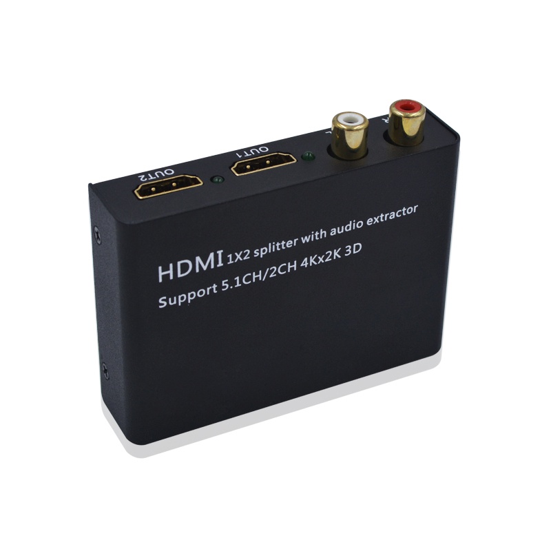 ตัวแยกสัญญาณ HDMI 1 X 2 พร้อมตัวดึงเสียง HDMI 1 in 2 OUT 4kx2k 5vp-p ...