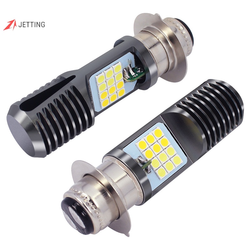 Jtth หลอดไฟหน้ารถจักรยานยนต์ LED Moto H4 BA20D PX15D 3030 24SMD 6500K ...