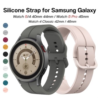สายนาฬิกาข้อมือซิลิโคน หัวเข็มขัดแม่เหล็ก สําหรับ Samsung Galaxy Watch 4 6 Galaxy Watch 5 Pro 4 Classic 44 มม. 40 มม. 42 มม. 46 มม. 45 มม.
