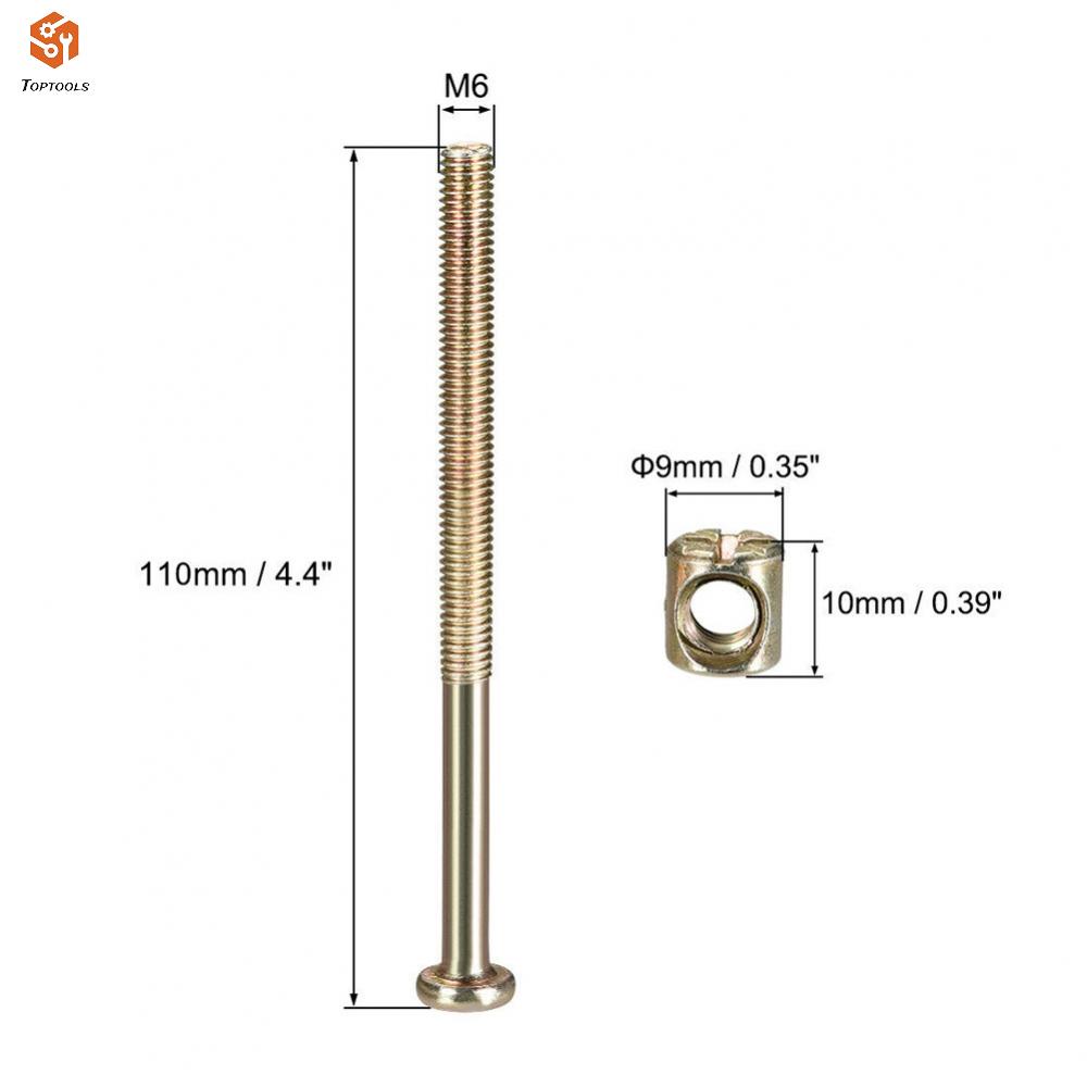 สลักเกลียว-11-x-2-5-มม-4-มม-โทนสีบรอนซ์-เหล็กคาร์บอน-หัวหกเหลี่ยม-m6-พร้อมถัง