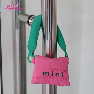 ✿ เริ่มต้น ✿ กระเป๋าถือ กระเป๋าสะพายไหล่ ขนาดมินิ สามารถปรับได้ สีคอนทราสต์ สําหรับสตรี เหมาะกับการพกพาเดินทาง ✿