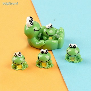 Bdgf ตุ๊กตาเรซิ่น รูปการ์ตูนกบน้อยน่ารัก สําหรับตกแต่งบ้าน สวนขวด DIY