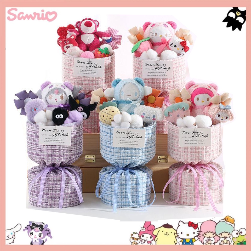 sanrio-ช่อดอกซานริโอ้-สุนัขซินนาม่อน-แอฟราอิด-ปั๊ก-สร้างสรรค์-สําหรับวันเกิด-วันวาเลนไทน์-แฟนสาว-520