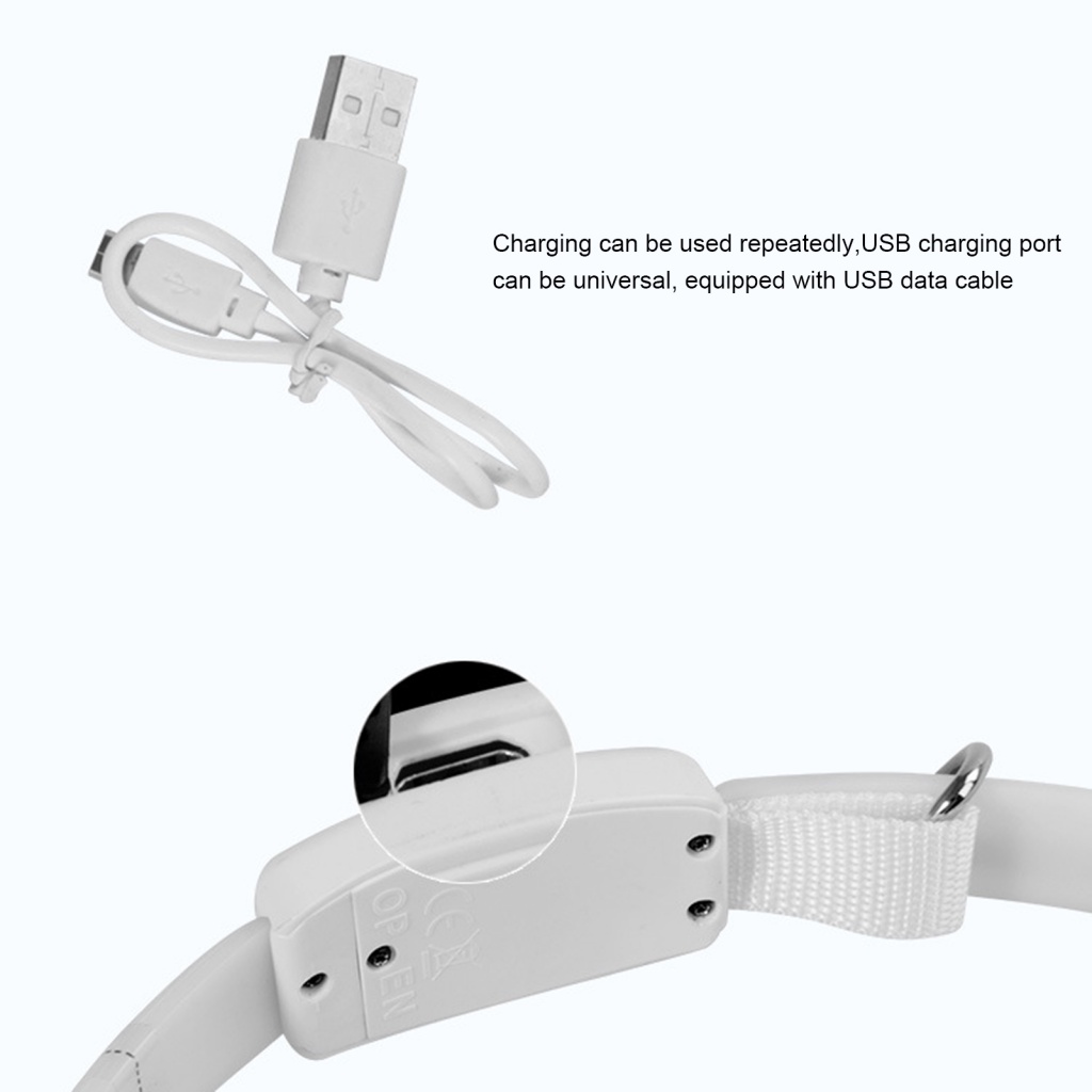 lt-citydiscount-gt-ปลอกคอสัตว์เลี้ยง-ปรับได้-น้ําหนักเบา-พร้อมไฟกระพริบ-led-กันน้ํา-ชาร์จได้-หลายโหมด