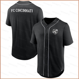 เสื้อคาร์ดิแกนเบสบอล ขนาดใหญ่ 23 MLS FC Cincinnati Jersey Button Down