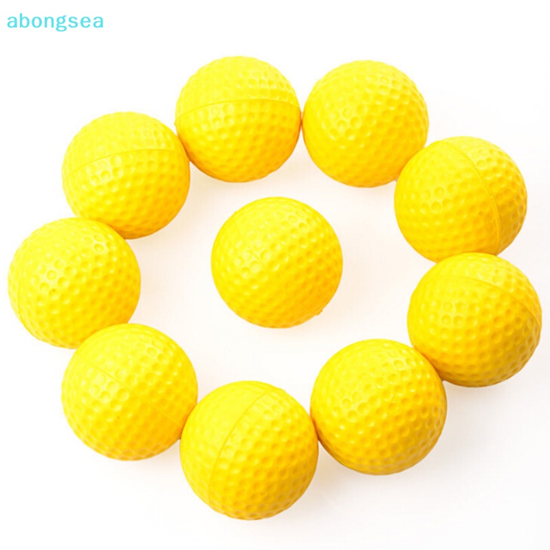 abongsea-ลูกกอล์ฟพลาสติก-pp-ยืดหยุ่น-สีเหลือง-สําหรับฝึกตีกอล์ฟ-10-ชิ้น