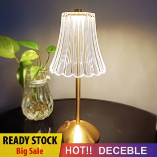 [Deceble.th] โคมไฟตั้งโต๊ะ ควบคุมแบบสัมผัส หรี่แสงได้ สไตล์นอร์ดิกย้อนยุค