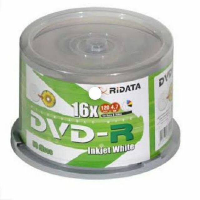 Ridata-RYO DVD-R Printable inkjet white DVD หน้าขาว สำหรัปริ้น 16x ...