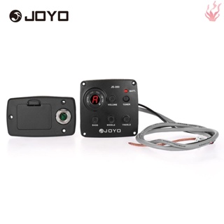 Y-joyo JE-303 อีควอไลเซอร์กีตาร์อะคูสติก 3-Band EQ พร้อมหน้าจอ LCD