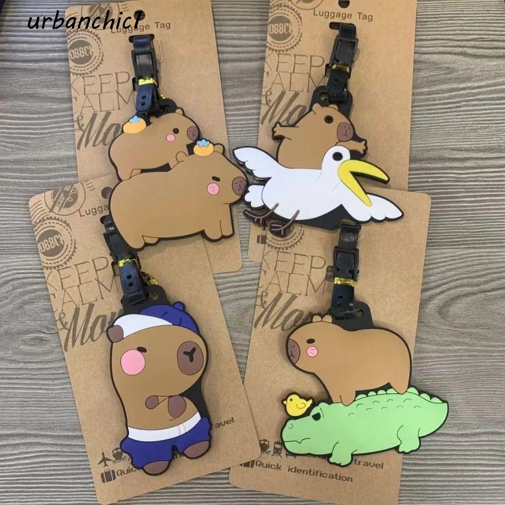 Urbanchic Capybara แท็กกระเป๋าเดินทาง, Boarding Pass Information Card ...