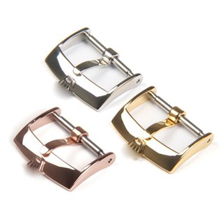 สายนาฬิกาข้อมือ สเตนเลส 16 มม. 18 มม. 20 มม. สําหรับ Rolex Buckle สีเงิน สีโรสโกลด์