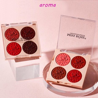 Aroma พาเลทลิปกลอส ให้ความชุ่มชื้น 4 สี เนื้อแมตต์ ลิปสติก พาเลท วินเทจ กุหลาบ ติดทนนาน ลิปโคลน เคลือบริมฝีปาก หญิง