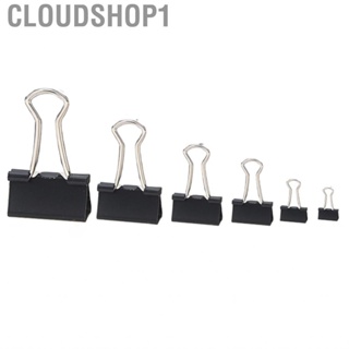 Cloudshop1 Bag Clips Wear Resistant Stainless Steel Iron Binder for  Clothes Office Household School Black