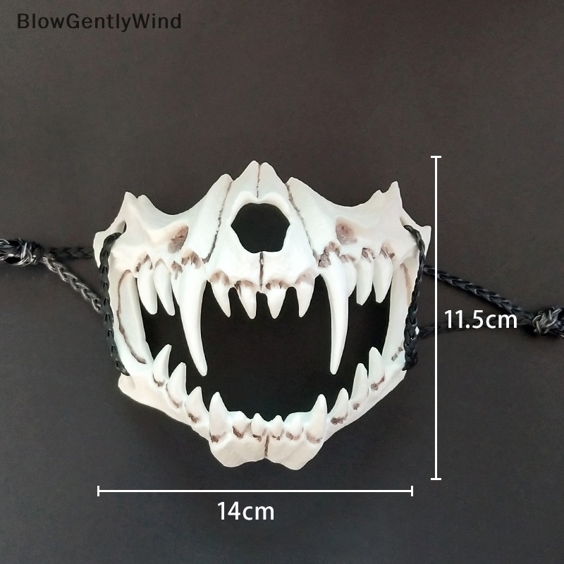 blowgentlywind-หน้ากากคอสเพลย์-รูปหัวกะโหลกปีศาจ-โครงกระดูก-หมาป่า-มังกร-เสือ-สําหรับปาร์ตี้ฮาโลวีน