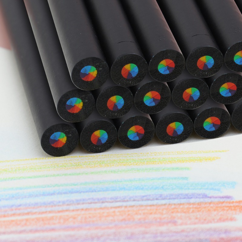 ดินสอไม้-ไล่โทนสี-คุณภาพสูง-7-สี-สไตล์เกาหลี-สําหรับนักเรียน-สํานักงาน-วาดภาพ-ระบายสี-เครื่องเขียน