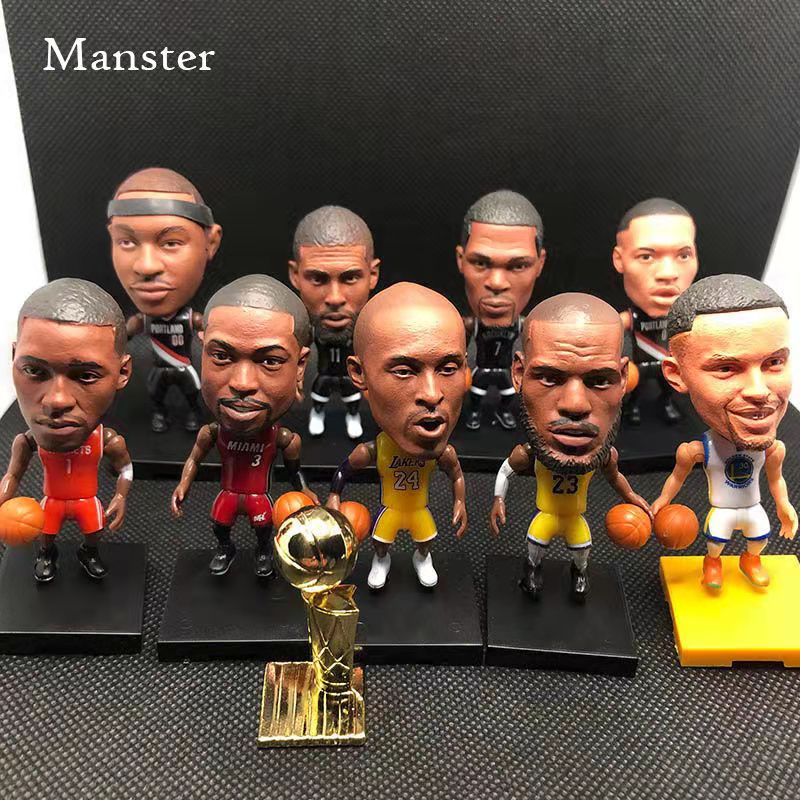 Mini Basketball Player Figure Ornament Superstar James Curry Harden