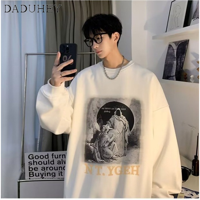 daduhey-mens-spring-and-autumn-fashion-loose-spider-print-round-neck-long-sleeve-top-2023-hong-kong-style-vintage-fashion-brand-thin-all-matching-sweater