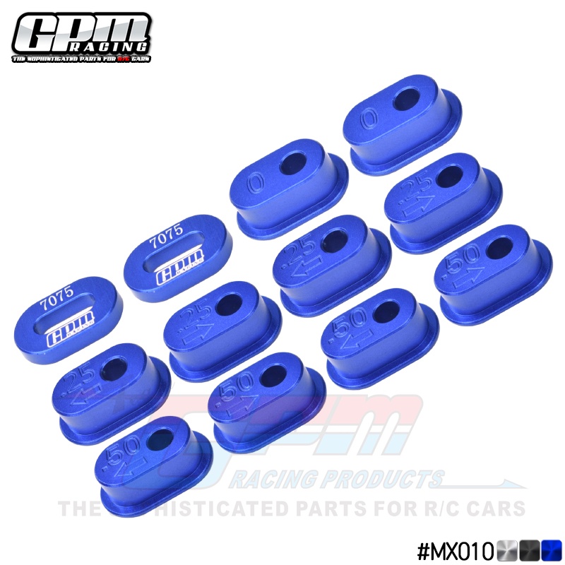 Couvercle De Siège Batterie Alliage GPM LOS261003 - Pour Losi 1/4 Promoto-MX, Moto RC, Couleur Or/bleu - NEUF