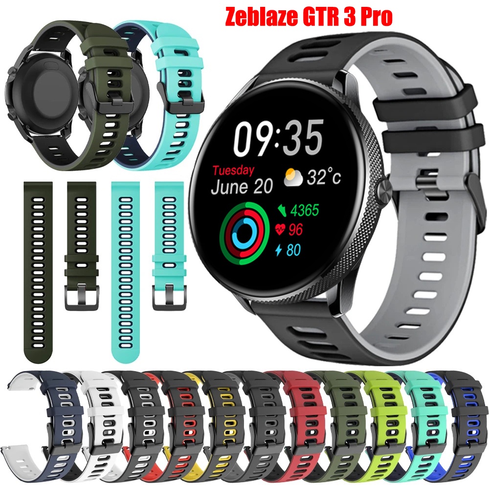 สายนาฬิกาข้อมือซิลิโคนยาง-แบบนิ่ม-20-มม-22-มม-สําหรับ-zeblaze-gtr-3-pro