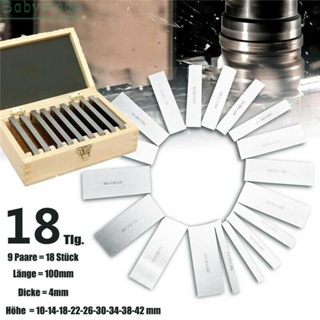 【Big Discounts】CNC Milling Pads Set with 9 Pairs High Precision Parallel Pad Gauge Blocks 100mm#BBHOOD