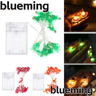 Blueming2 ไฟ LED 20 ดวง รูปซานตาคลอส เกล็ดหิมะ 2 เมตร สําหรับตกแต่งคริสต์มาส