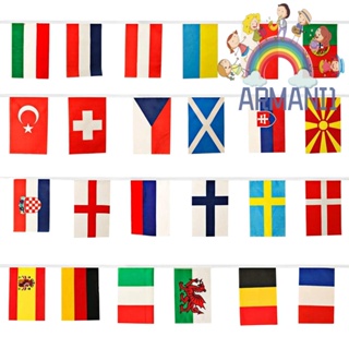 [armani1.th] ธงแบนเนอร์ ลายฟุตบอล สไตล์ยุโรป สําหรับตกแต่งสวน