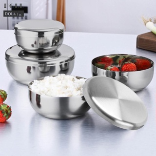 ⭐NEW ⭐304 Stainless Steel Cover Bowl Single Layer Steamed Rice Bowl Kitchen Tableware